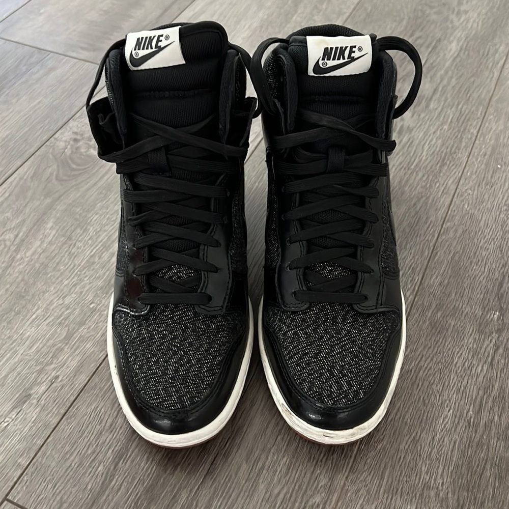 Nike Black and White High-Top Sneakers